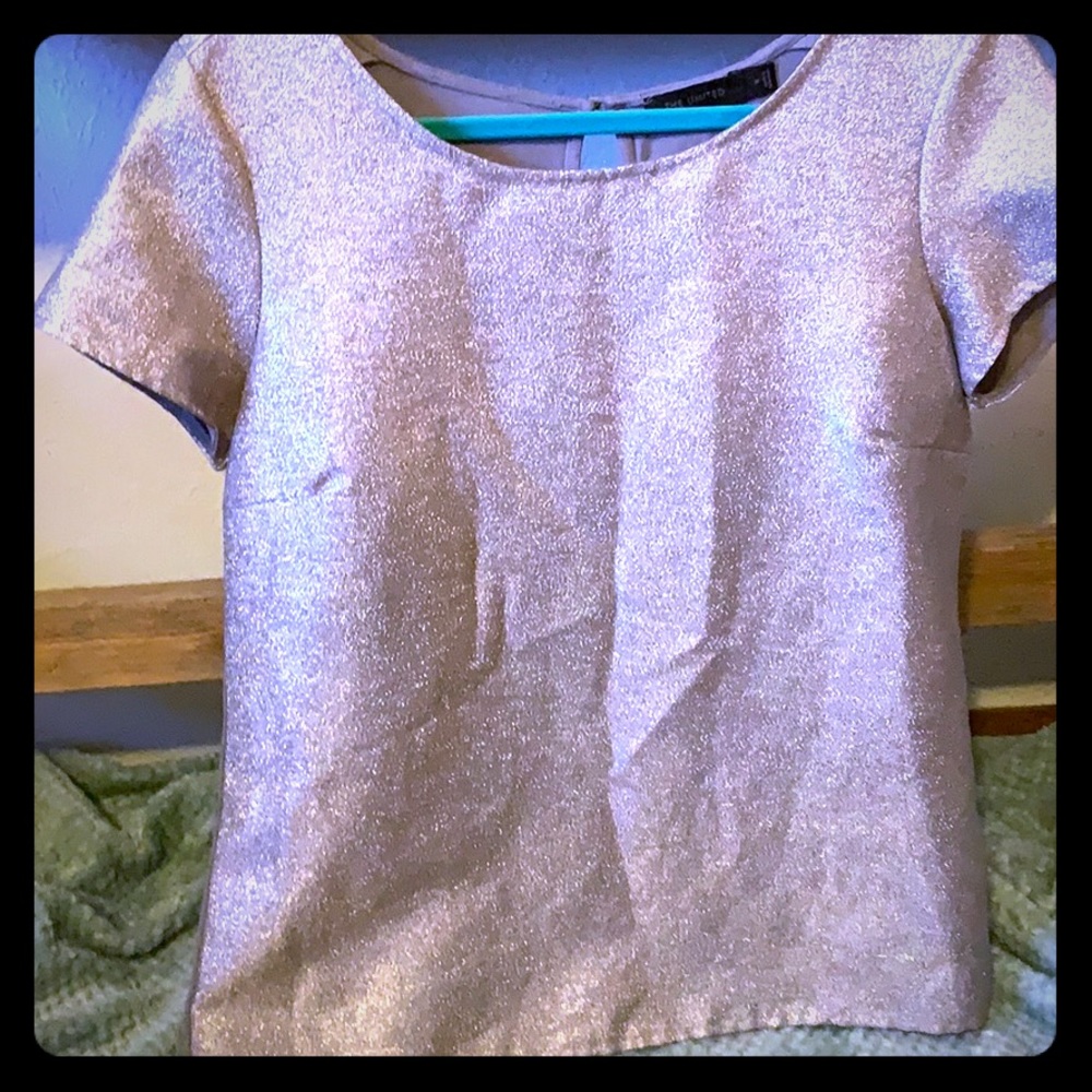 Champagne glitter top